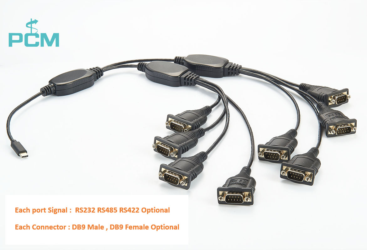 8 Port USB to Serial RS232 Hub